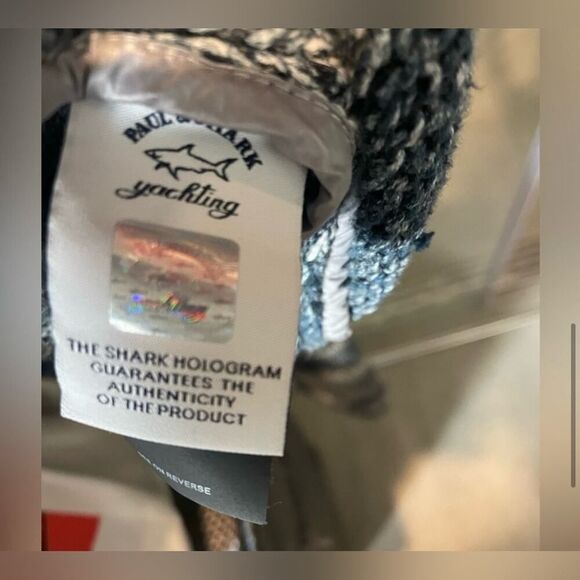 Paul & Shark Sweater - Greg Lauren Blue Sweater - Size Medium - Wool Cardigan - - Picture 7 of 9